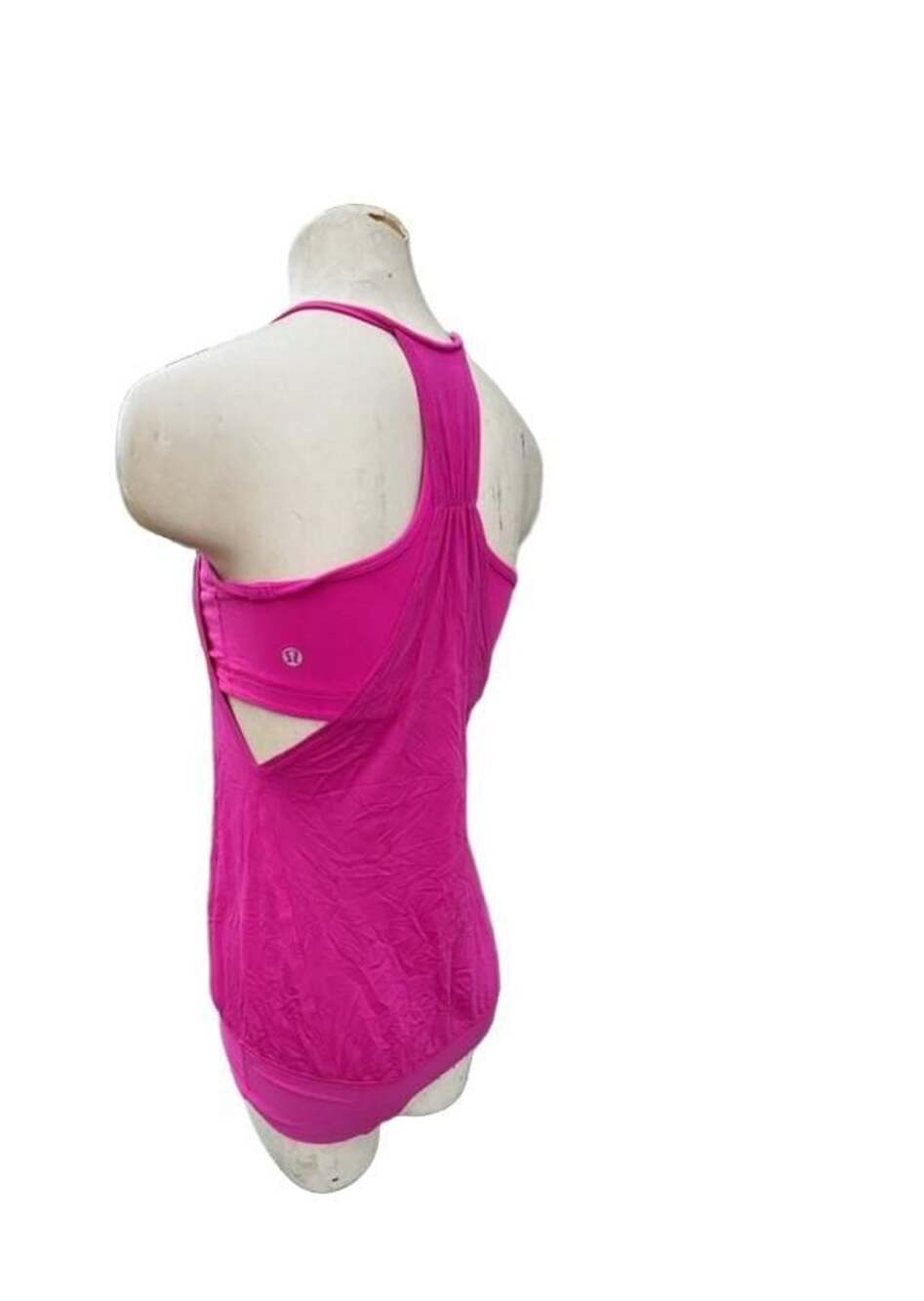 Lululemon No Limits Tank Size 4 Pink Racerback Built-in Bra Workout